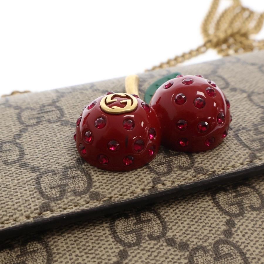 GUCCI（グッチ） GGスプリーム チェリ チェーンショルダーバッグ