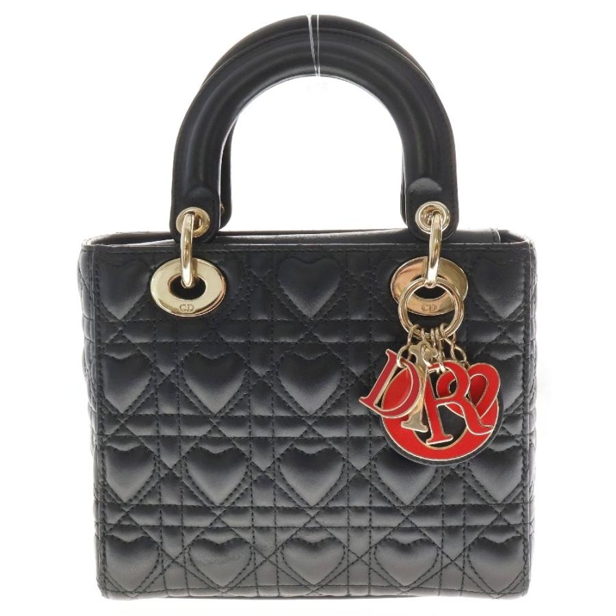 Dior ショルダーバッグ 黒 レザー ラムスキン Christian Dior