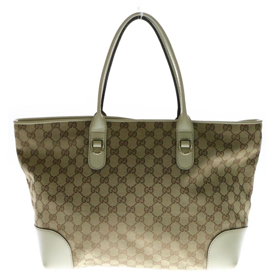 GUCCI（グッチ） GGキャンバス /レザー トートバッグ ハンドバッグ