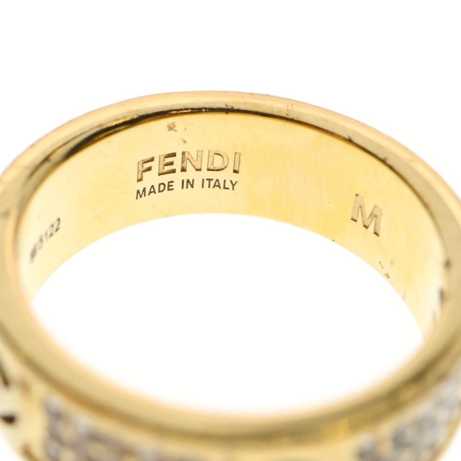 FENDI（フェンディ） エフイズ ライトストーンリング 指輪 ゴールド GP