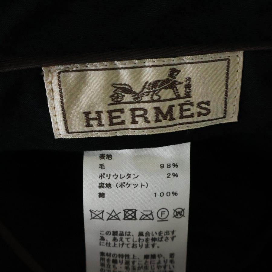 HERMES（エルメス） シアサッカー生地 ノータック スラックス パンツ