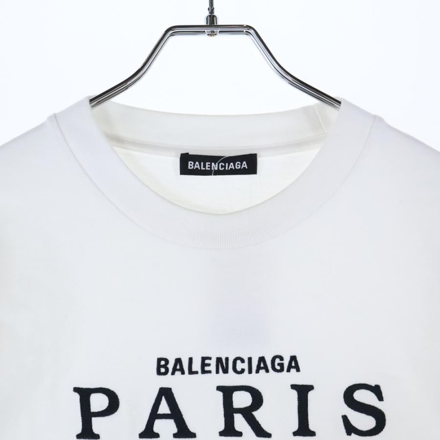 BALENCIAGA（バレンシアガ） PARISロゴ刺繍 クルーネック 半袖Tシャツ