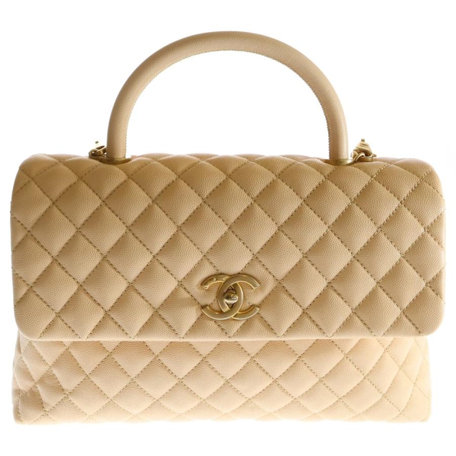 CHANEL（シャネル） ココハンドル32 ココマーク キャビアスキン レザー