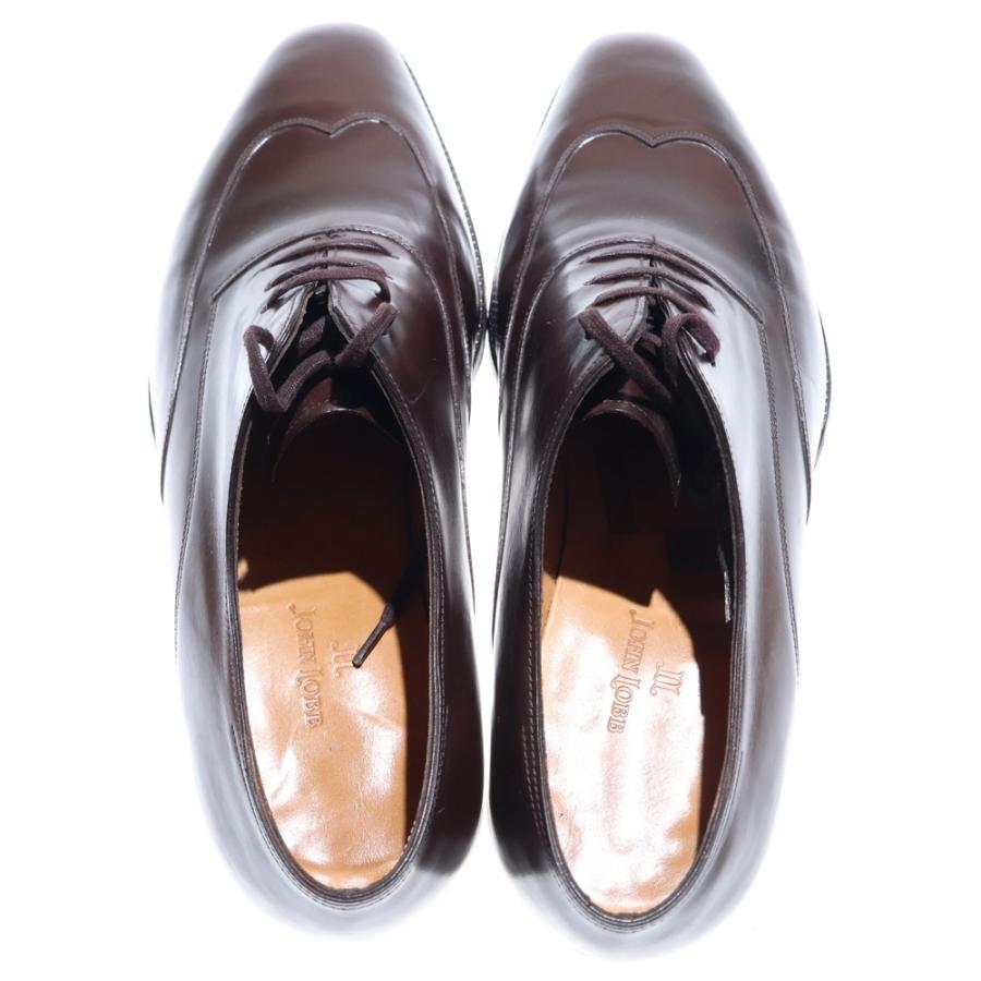 JOHN LOBB ブラウンウィングチップレザーシューズ John Lobb ブラウン