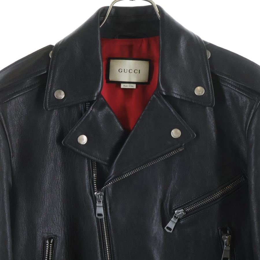 GUCCI（グッチ） TIGER EMBROIDERED BIKER JACKET バックタイガーエン