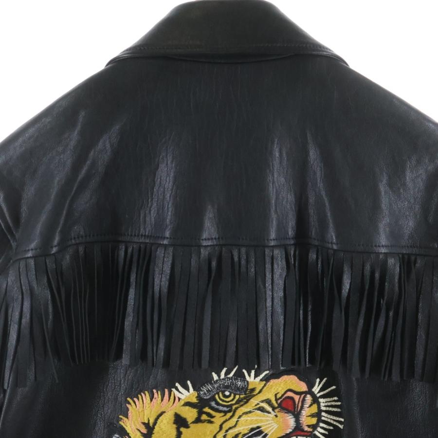 GUCCI（グッチ） TIGER EMBROIDERED BIKER JACKET バックタイガーエン 