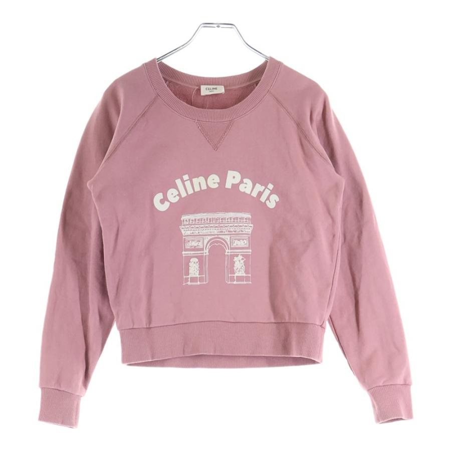 CELINE - CELINE セリーヌ 24SS アルク・ドゥ・トリオンフ スウェットシャツ 2Y88D670Q.25PU ピンク S CELINE（セリーヌ） 24SS アルク・ドゥ・トリオンフ スウェットシャツ