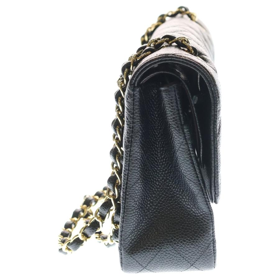 【売り尽くし】CHANEL シャネル ショルダーバッグ マトラッセ25 ダブルチェーン ダブルフラップ 肩掛け 斜め掛け ココマーク ココ ターンロック かばん 鞄  キャビアスキン   ブラック 黒 ゴールド金具 レディース【中古品】 CHANEL マトラッセ 25 ダブルフラップダブルチェーン 2010年頃