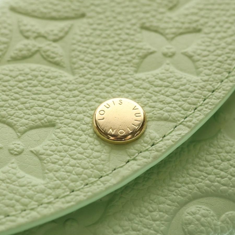LOUIS VUITTON ルイヴィトン アンプラント ポルトモネロザリ ヴェールポム コンパクトウォレット 三つ折り財布 ライトグリーン レザー M81922 ゴールド金具 LOUIS VUITTON - LOUIS VUITTON ルイヴィトン アンプラント ポルトモネ