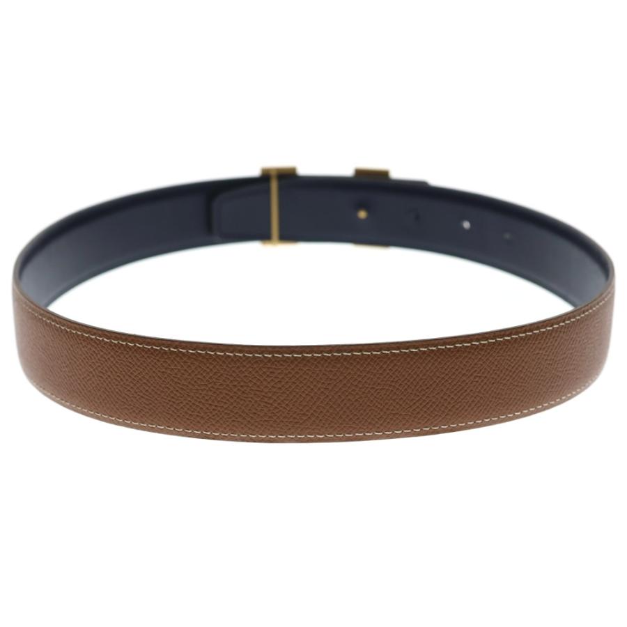 HERMES エルメス コンスタンスベルト トリヨン ゴールド レザー ブラウン □B ゴールド金具