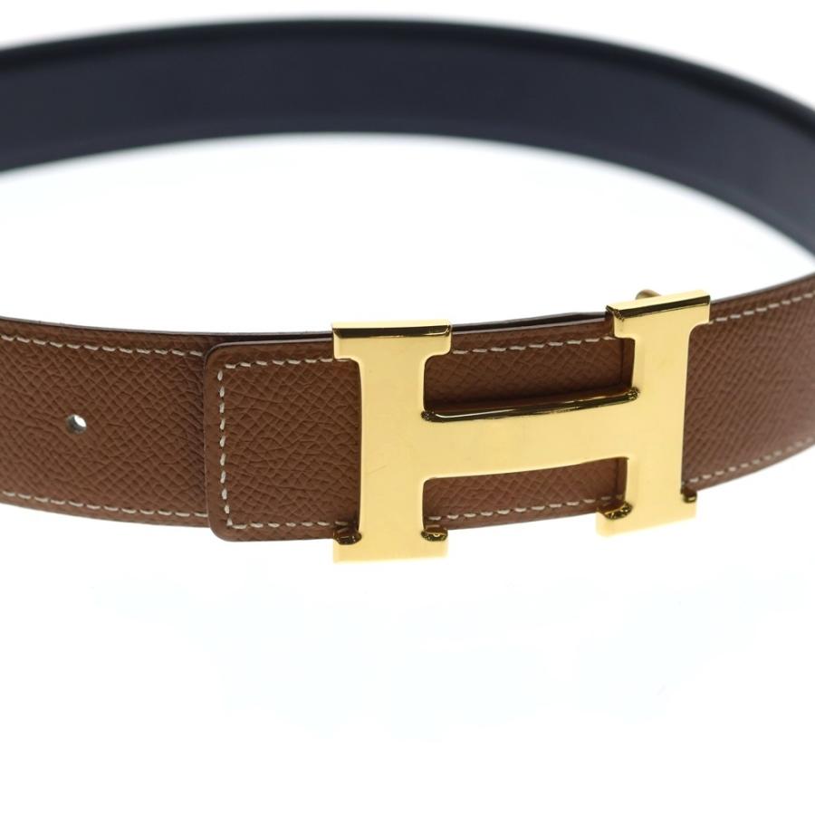 HERMES エルメス コンスタンスベルト トリヨン ゴールド レザー ブラウン □B ゴールド金具