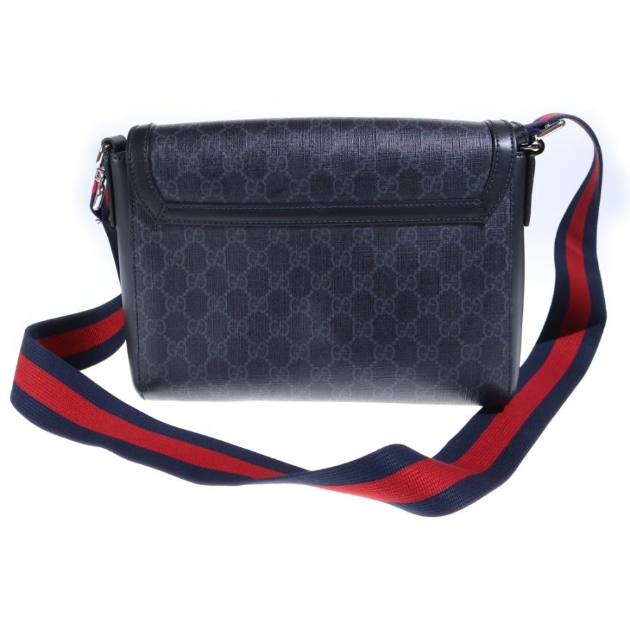 GUCCI グッチ GGスプリーム クロスボディ メッセンジャーバッグ ブラック PVCレザー 771167 GUCCI（グッチ） GGスプリーム クロスボディ メッセンジャーバッグ