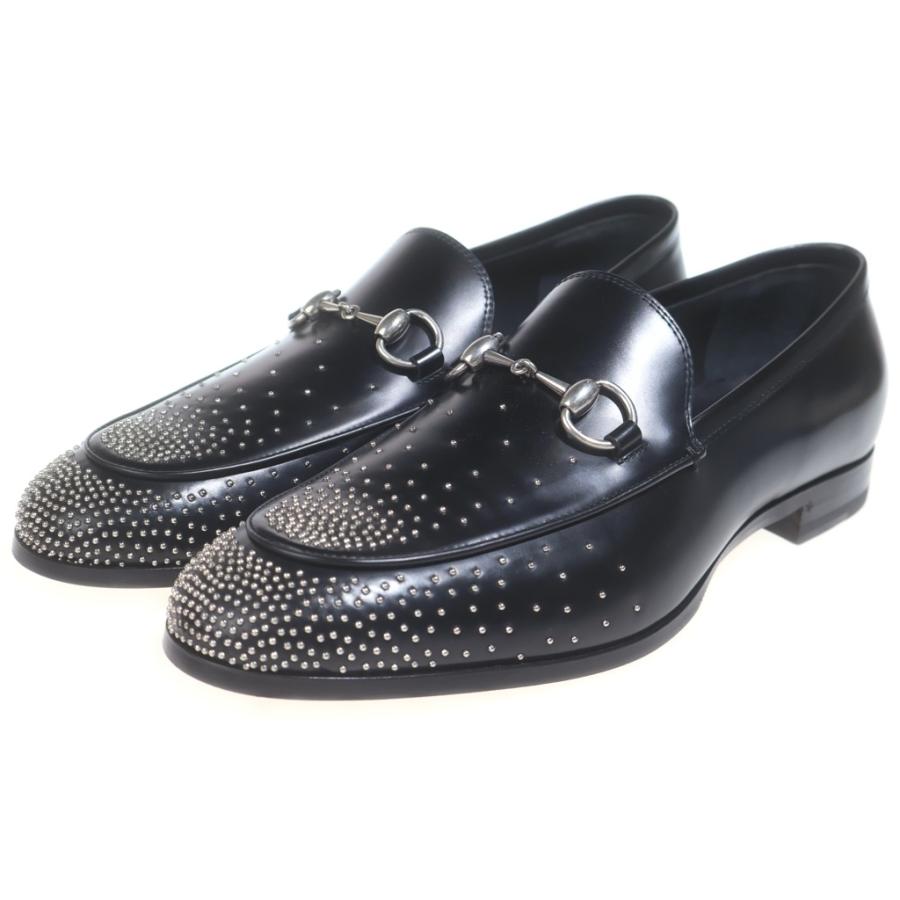 GUCCI（グッチ） ホースビット スタッズローファー ブラック 8 1/2