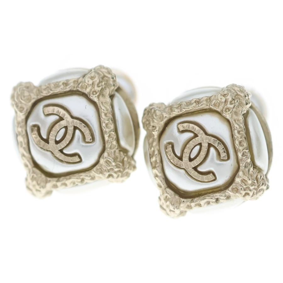 CHANEL（シャネル） ココマーク フェイクパール ピアス ホワイト
