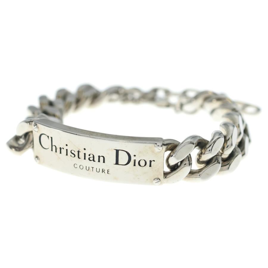 Christian Dior ディオール プレート チェーン ブレスレット Christian Dior（クリスチャン・ディオール） ロゴプレート チェーン