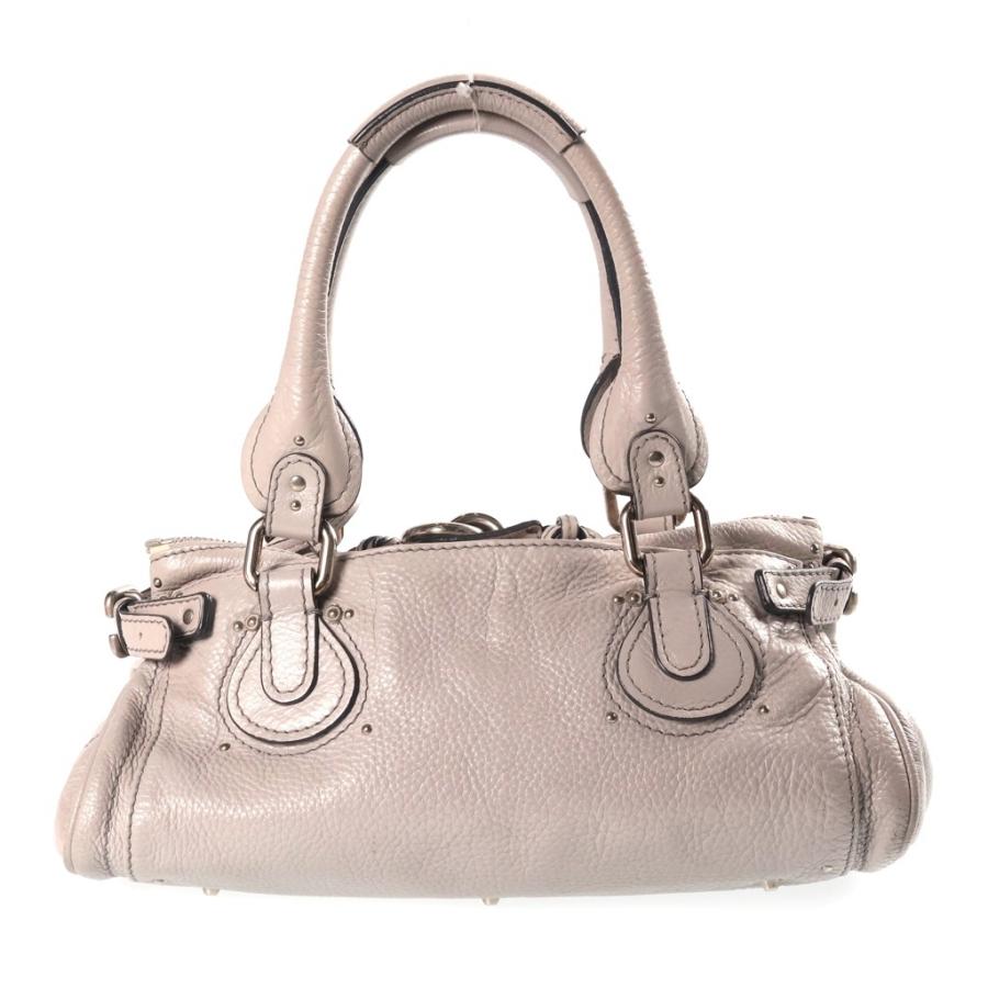 Chloe（クロエ） パディントン ハンドバッグ ライトグレー レザー