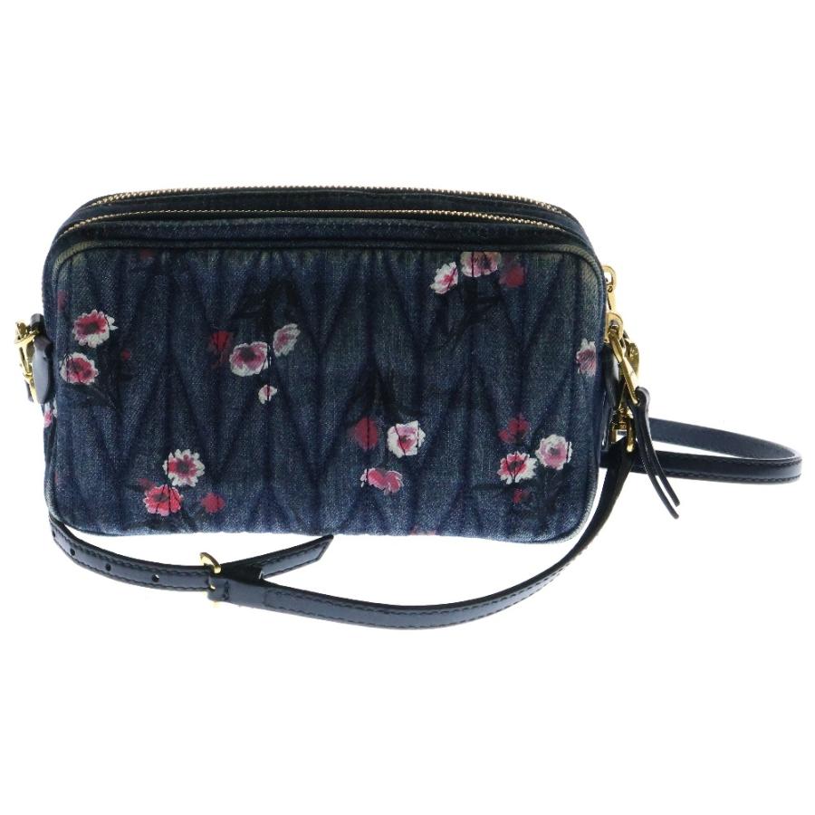 miumiu ミュウミュウ ショルダーバック デニム マテラッセ 花柄