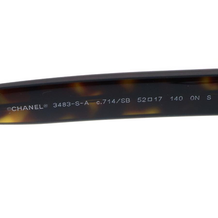 美品 シャネル 3417-S-A ロゴ 眼鏡 黒 53□16 度入り ケース付 CHANEL（シャネル） 美品 3413 c.501 度入りレンズ ココマーク