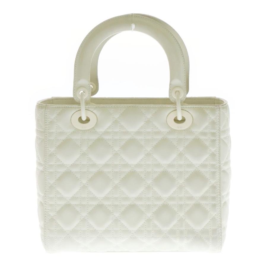 【美品】Chiristian Dior レディディオール ホワイト ハンドバッグ Christian Dior レディディオール♡ハンドバッグ♡白