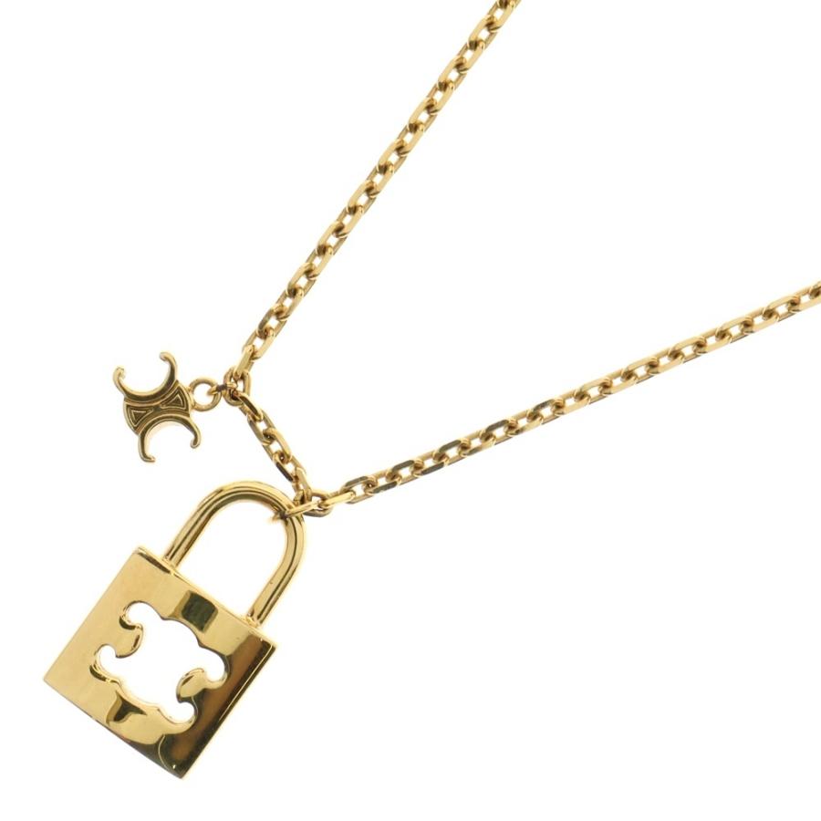 CELINE チェーンネックレス パドロック付き CELINE（セリーヌ） トリオンフ パドロック 南京錠 ネックレス