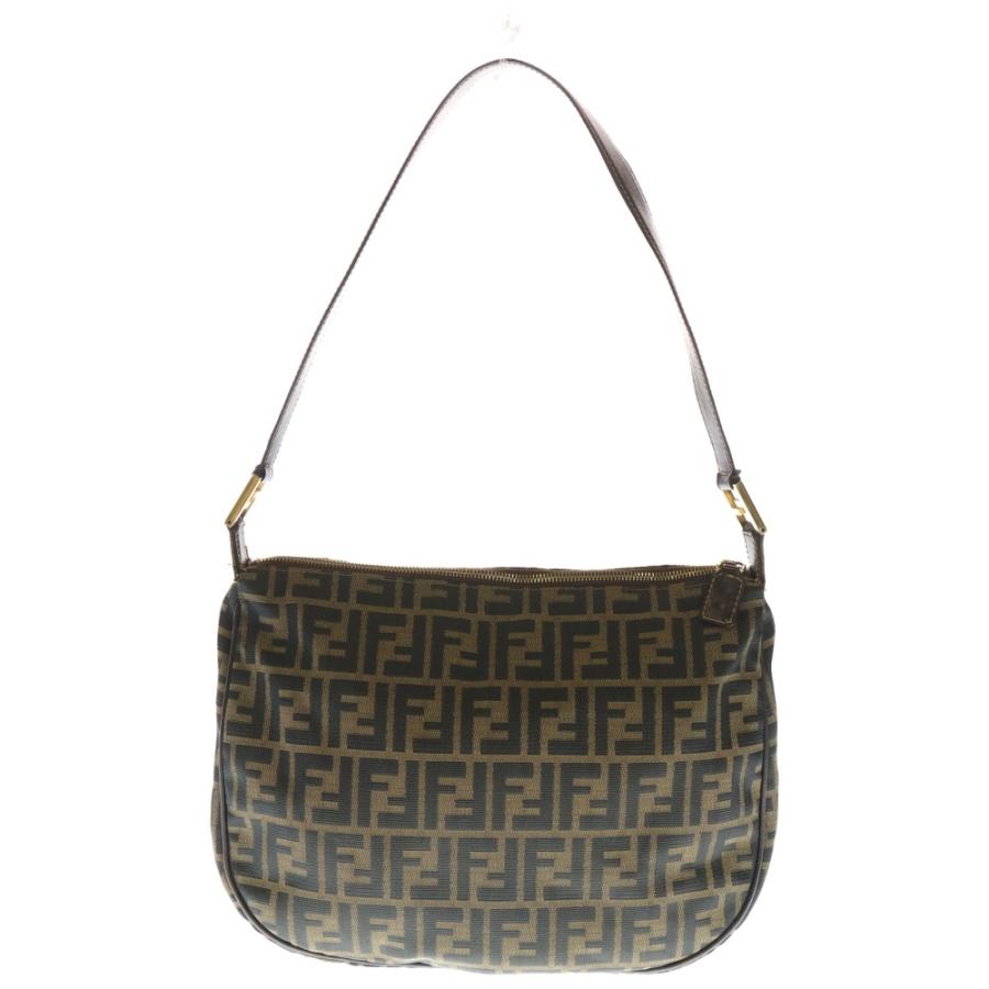 美品FENDI フェンディ ズッカ柄 ホーボーバッグ ワンショルダー キャンバス FENDI（フェンディ） ズッカ ワンショルダーバック キャンバス