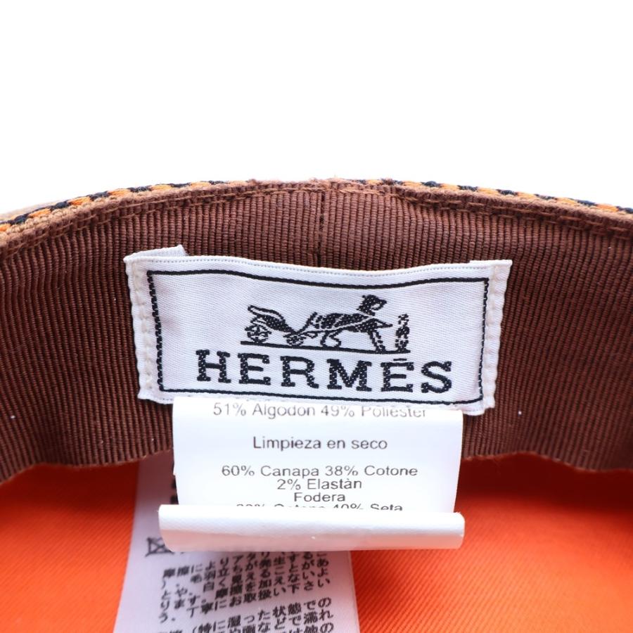 HERMES（エルメス） キャスケット セリエ ブラウン キャンバス 帽子