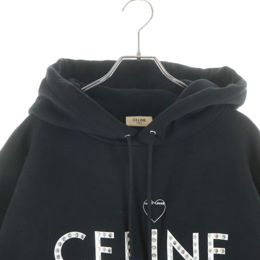 24SS Celine スタッズロゴ パーカー Sサイズ フーディ 【公式