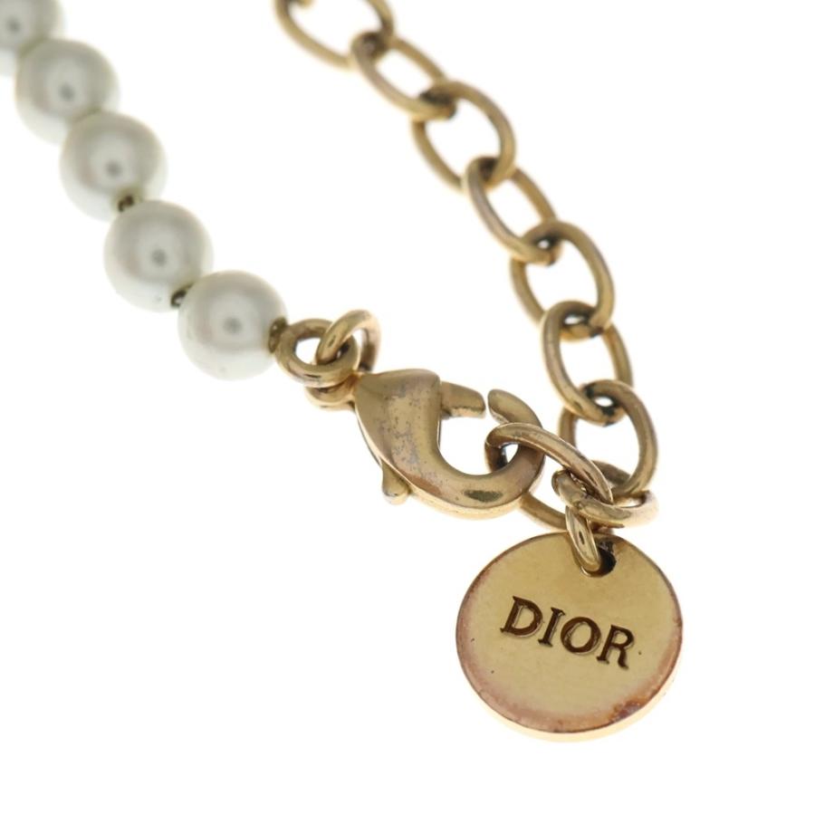 Dior クリスチャン ディオール フェイクパール ブレスレット DIOR ディオール フェイクパール フラワー ブレスレット ゴールド GP