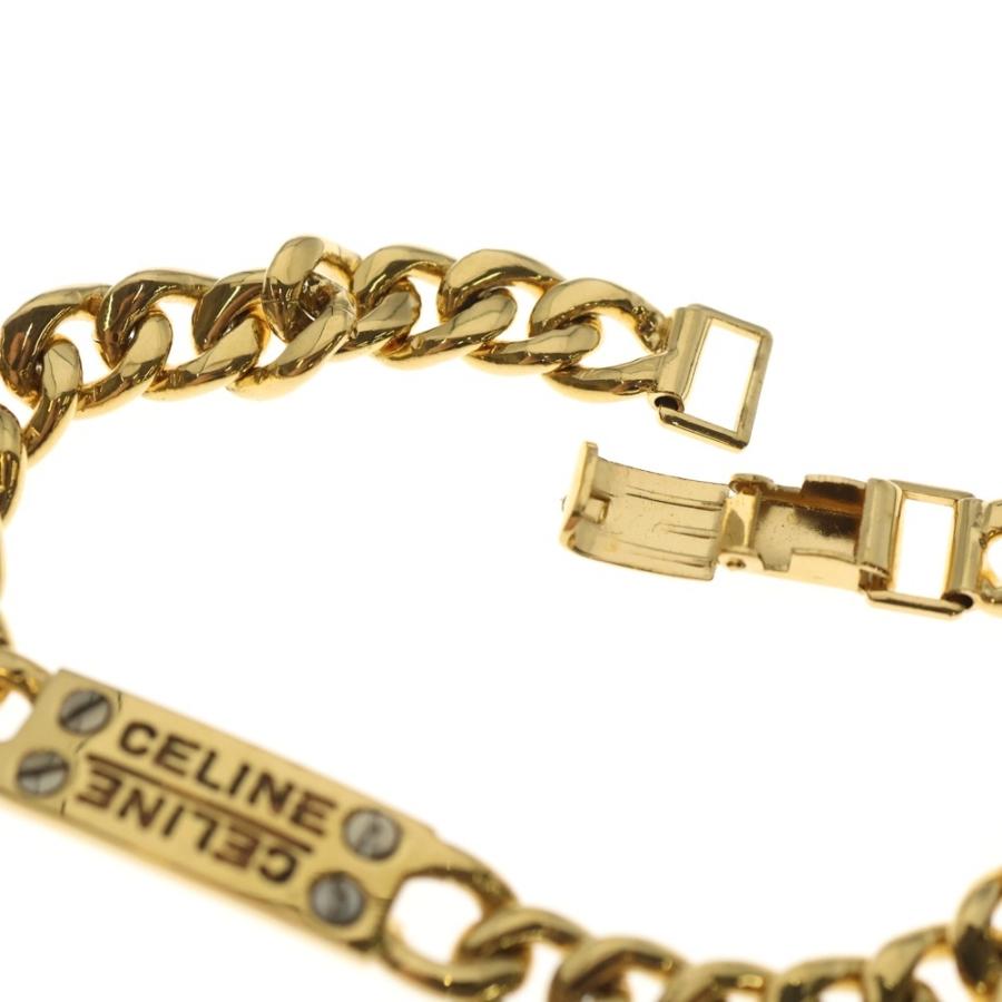 CELINE ゴールドメッキ チェーンブレスレット CELINE（セリーヌ） ロゴメッキブレスレット ゴールド チェーン