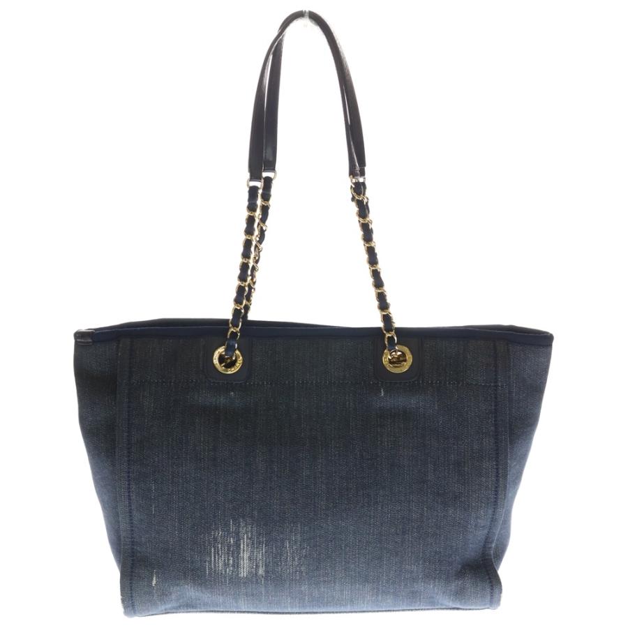 CHANEL（シャネル） ドーヴィルMM トートバック ハンドバッグ ネイビー