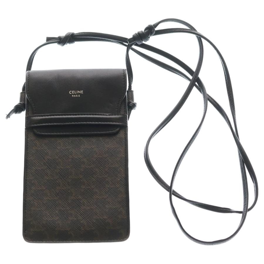 【3月末まで値下げ中】CELINE トリオンフ ポーチ CELINE（セリーヌ） トリオンフ フォンポーチ ショルダーバッグ ミニ