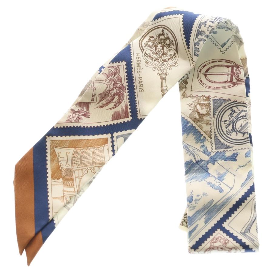 HERMES（エルメス） ツイリー フォーブルの切手愛好家 シルクスカーフ