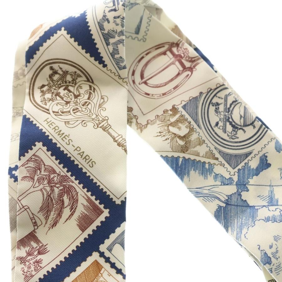 HERMES（エルメス） ツイリー フォーブルの切手愛好家 シルクスカーフ