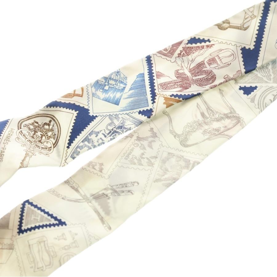 HERMES（エルメス） ツイリー フォーブルの切手愛好家 シルクスカーフ