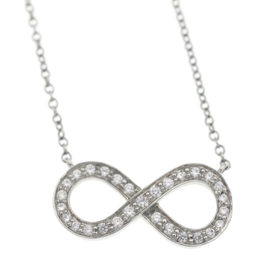 美品❣ ティファニー 　インフィニティ ダイヤモンド プラチナ ネックレス TIFFANY&Co.（ティファニー） TIFFANY & Co.(ティファニー