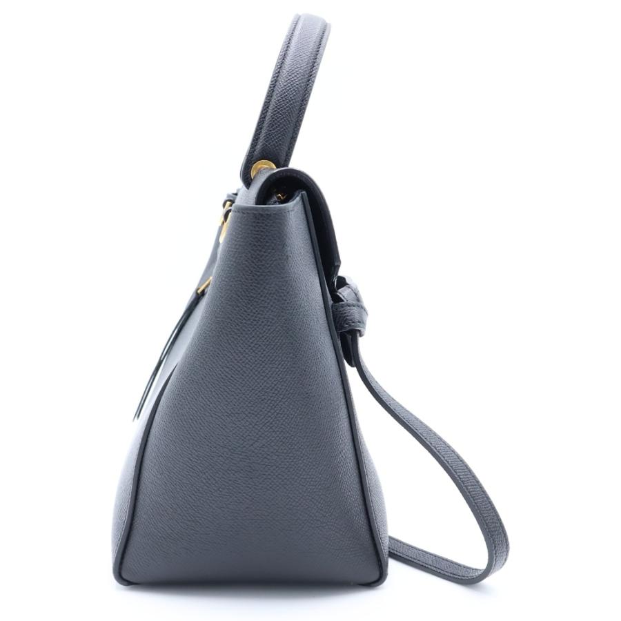 【配送可】［値下げ］【美品】セリーヌ ベルトバッグ マイクロ　ブラック CELINE（セリーヌ） ベルトバッグ マイクロ 2WAYバッグ ハンドバッグ
