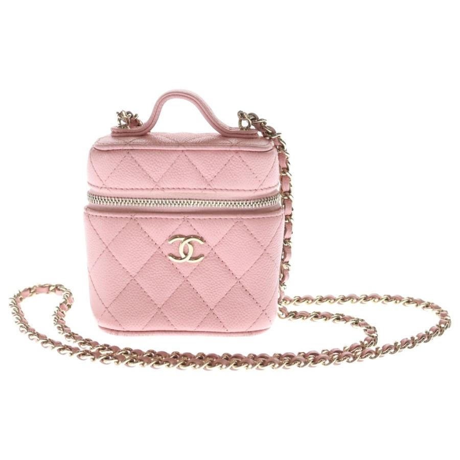 CHANEL（シャネル） マトラッセ ミニバニティ キャビアスキン ゴールド