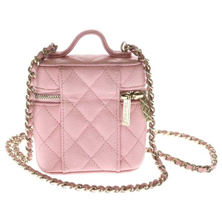 CHANEL（シャネル） マトラッセ ミニバニティ キャビアスキン ゴールド