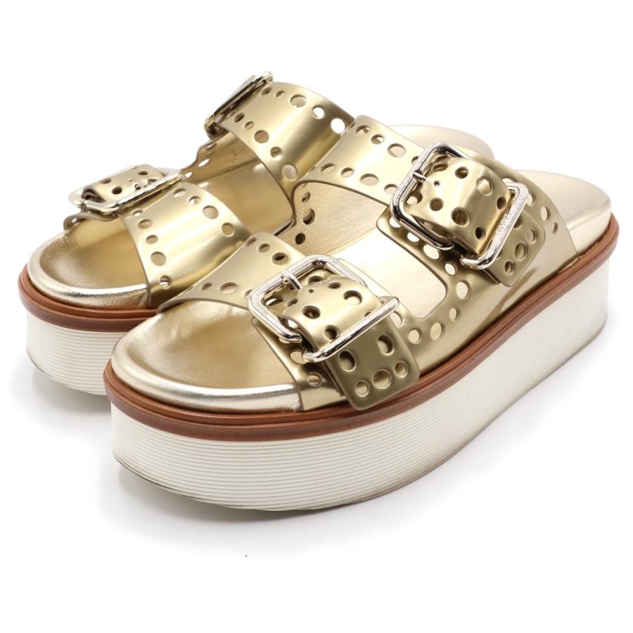 TOD'S（トッズ） ダブルバックル ストラップ ラバー 厚底 サンダル