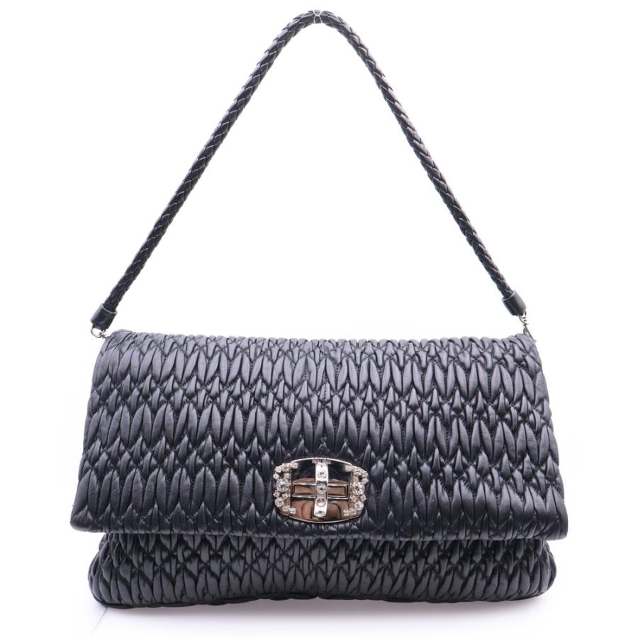 miumiuミュウミュウ ナッパクリスタル miumiu ミュウミュウ ナッパ クリスタル ショルダーバッグ チェーン