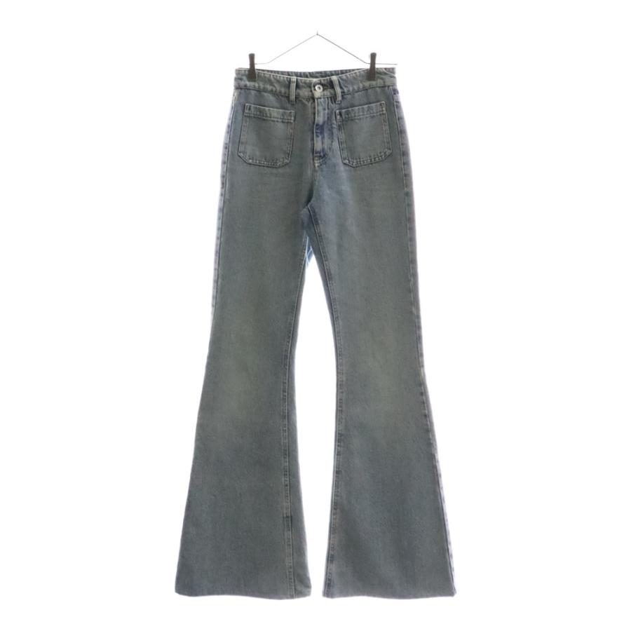 miumiu ミュウミュウ ロゴパッチ付ブーツカットデニムパンツ ジーンズ  