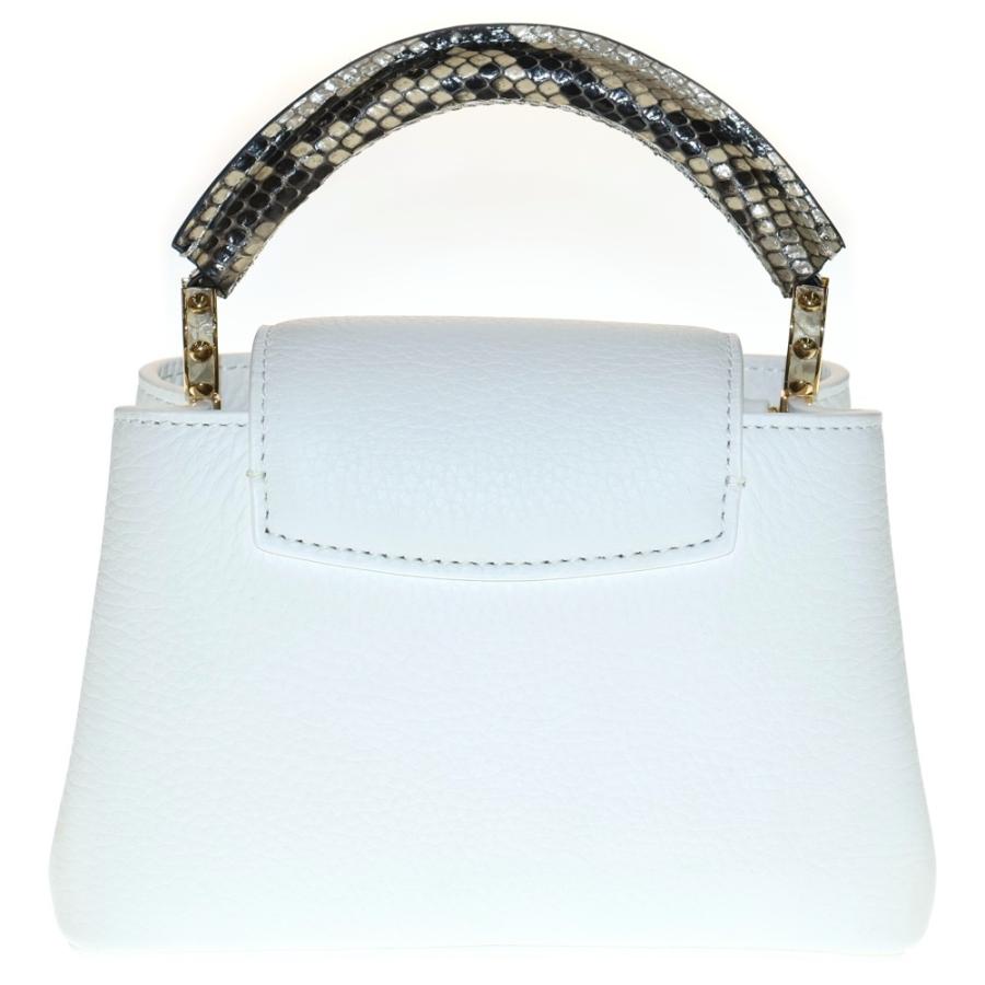 LOUIS VUITTON ルイヴィトン カプシーヌMINI 2WAYバッグ ハンドバッグ ショルダーバッグ ミニバッグ ホワイト レザー ゴールド金具 N98477 LOUIS VUITTON（ルイ・ヴィトン） カプシーヌMINI 2WAYバッグ