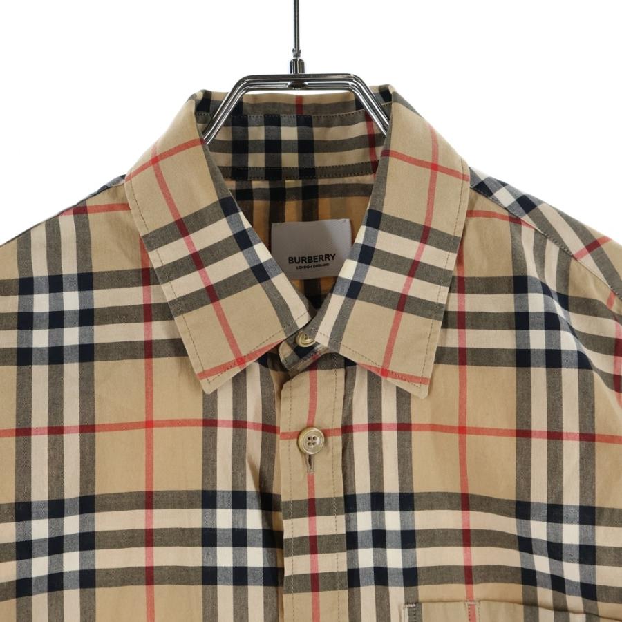 BURBERRY（バーバリー） ノバチェック総柄 ロゴプリント コットン 長袖