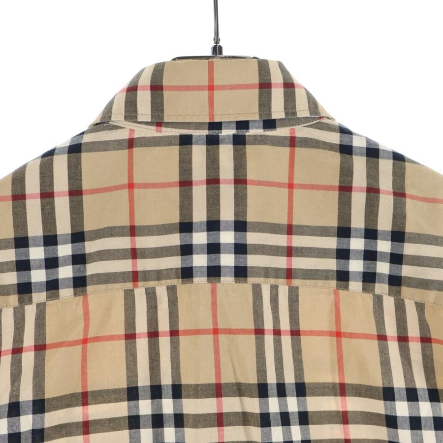 BURBERRY（バーバリー） ノバチェック総柄 ロゴプリント コットン 長袖