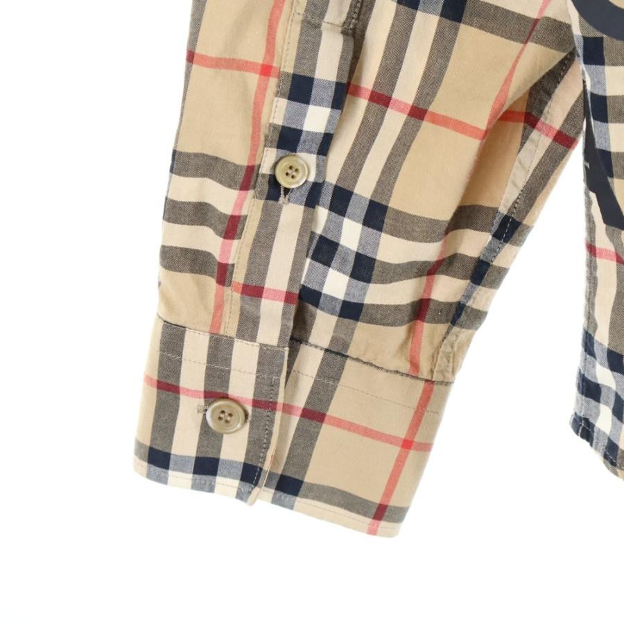 BURBERRY（バーバリー） ノバチェック総柄 ロゴプリント コットン 長袖
