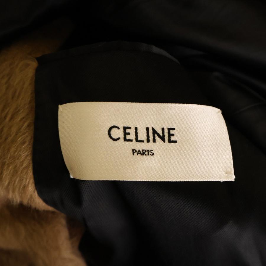 希少デザイン　セリーヌCELINE アルパカ/ウールファー　ブラック　M 美品 CELINE (セリーヌ) 美品 19AW アルパカ/ウール フェアアイルパターン V