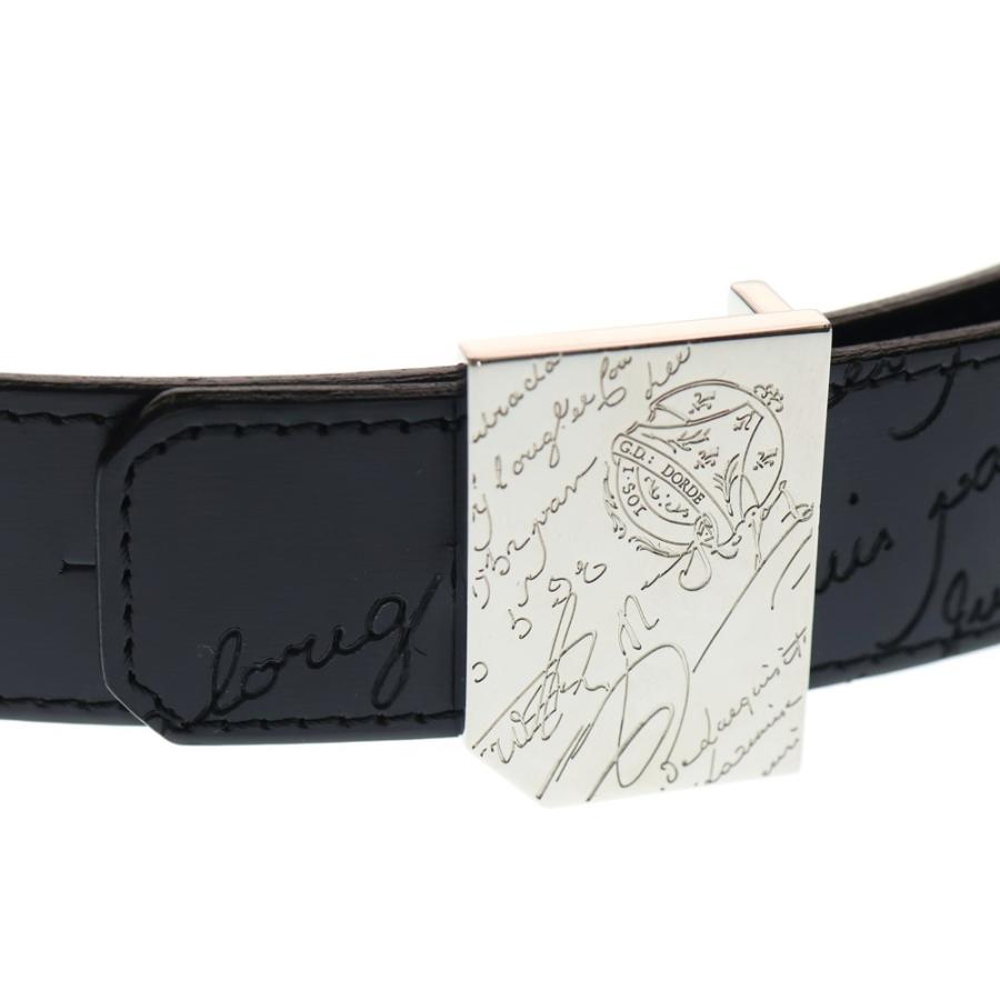 Berluti（ベルルッティ） カリグラフィ ベルト ブラック レザー 85/34