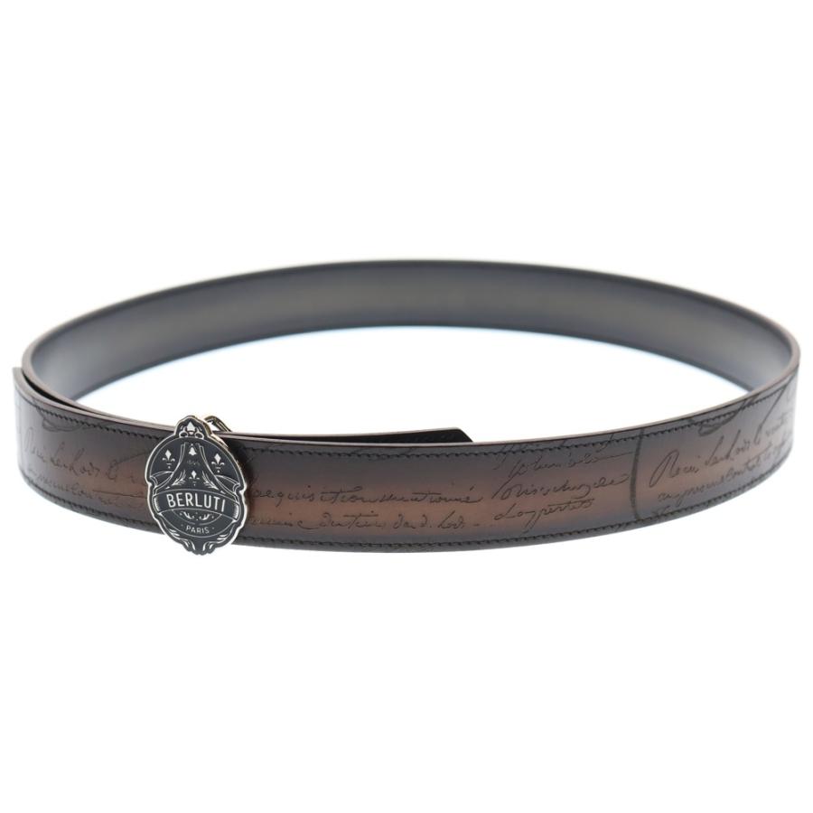 Berluti ベルルッティ カリグラフィ ベルト ベルルッティ カリグラフィ ベルト サイズ：95/38 ブラウン レザー