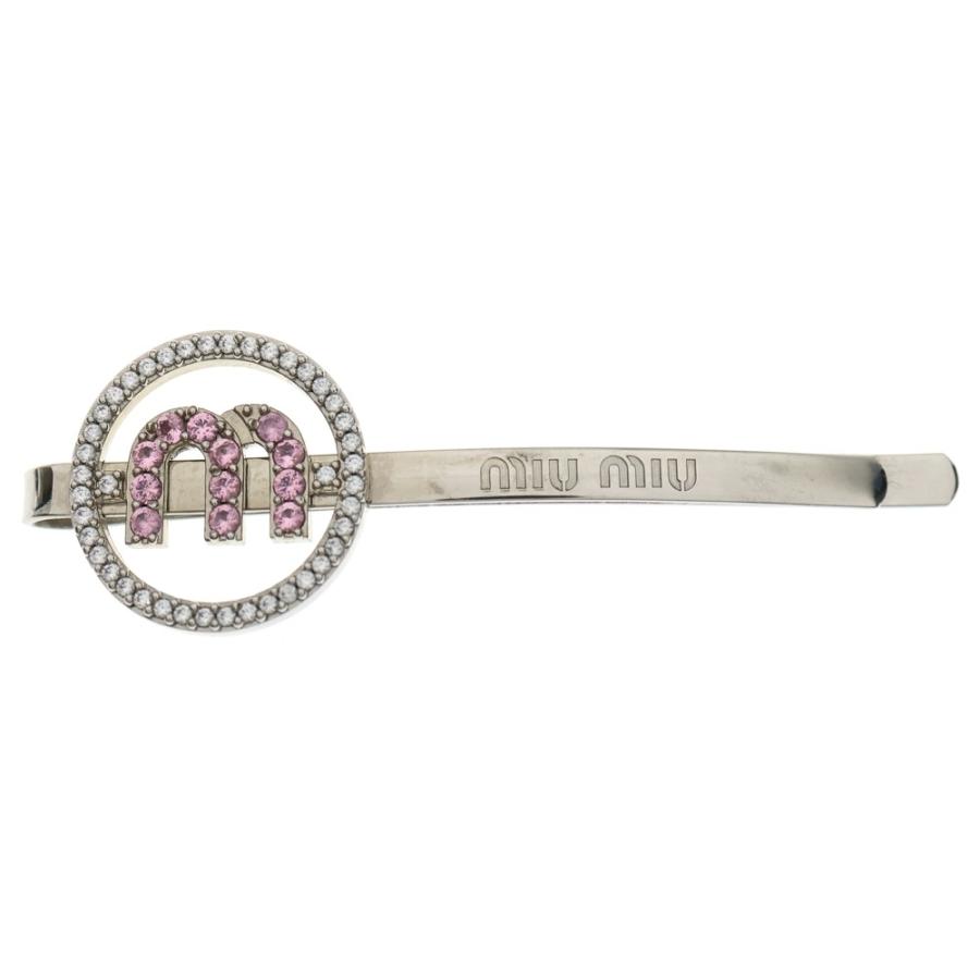 美品 miumiu ヘアピン ゴールドラインストーン miumiu ミュウミュウ ラインストーン ヘアクリップ ヘアアクセサリー