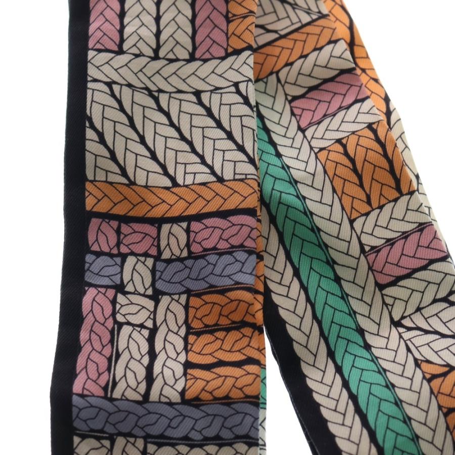 【美品】HERMES エルメス ツイリー トレスH HERMES（エルメス） ツイリー トレスH アプリコット シルクスカーフ